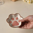 Axyaa Ceramic Cat Claw Mini Pet Bowl 3.6" - Small Pets Feeding & Drinking