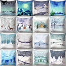 Axyaa Christmas Deer Snowflake Pillow Case