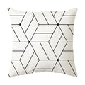 Axyaa Geometric Stripe Pillowcase with English Letter Design