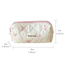 Axyaa Bow Makeup Bag: Large Capacity Portable Travel Toiletry Cosmetics Storage