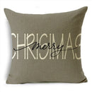Axyaa Christmas Throw Pillow Covers - Zigzag Reindeer Red Pillowcase