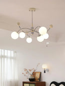 Axyaa French Style Glass Pendant Ceiling Chandelier for Living Room Kitchen Island