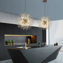 Axyaa Modern Crystal LED Dandelion Chandelier for Living, Dining Room & Foyer Decor