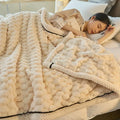 Axyaa Coral Velvet Sofa Blanket Farley
