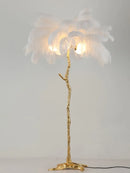 Luxury Nordic Ostrich Feather Floor Lamp by Axyaa: Unique Home Lighting Design
