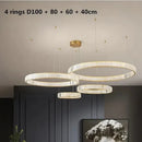 Axyaa Modern Luxury Crystal Chandelier Steel Pendant Light Gold Chrome Finish