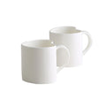 Axyaa Heart Mug Set - 2pcs 420ML White Bone  Espresso Cups