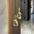 Axyaa Crystal Art Pendant Light for Modern Minimalist Decor in Bedroom, Living Room