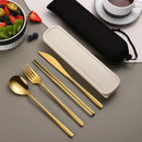 Axyaa Stainless Steel Cutlery Set with Box - Dinner Knife Fork Spoon Chopsticks