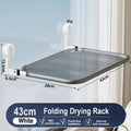 Axyaa Wall Mounted Retractable Clothes Drying Rack Shelf