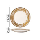 Axyaa Nordic Luxe Court Style Western Food Steak Plate with Dried Fruit