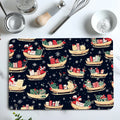 Axyaa Snowflakes Drying Mat: Absorbent Anti-Slip Placemat for Table Cup Drying Mats