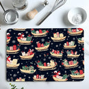 Axyaa Snowflakes Drying Mat: Absorbent Anti-Slip Placemat for Table Cup Drying Mats