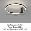 Axyaa Circular LED Ceiling Light: Nordic Minimalist Design for Bedroom, Study, Office