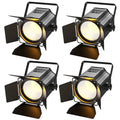 Axyaa 4PCS 200W LED COB Par Lights Barndoor Warm&Cold White Spotlights