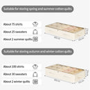 Axyaa Foldable Cotton Linen Wardrobe Organizer Storage Bags - Set of 3