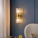 Axyaa Luxury Crystal Wall Lamp: Modern Design LED Lighting for Home Decor