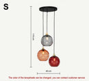 Axyaa Colorful Glass Chandelier: Creative LED Pendant Light for Living Room & Restaurant