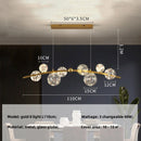 Axyaa Modern Dimmable Metal Pendant Lights with Glass Globe for Dining Room