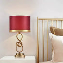 Axyaa Red Vintage LED Table Lamp for Home Living Room Bedroom