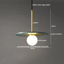 Axyaa Marble Copper LED Pendant Lamp for Modern Interiors