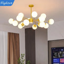 Axyaa Nordic Modern LED Chandelier Luxury Pendent Lamp for Living Room Bedroom