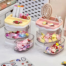 Axyaa Kids Hair Accessories Storage Box: Cute Transparent Organizer for Dressing Table