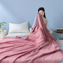 Axyaa Cool Silk Summer Quilt - Single/Double Size, Thin & Airy for Hot Nights