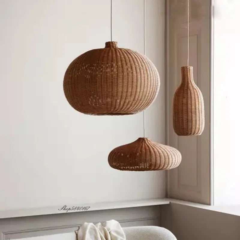 Axyaa Bamboo Pendant Lamp: Chinese Style Village Design for Dining Room, Cafe, Kitchen Island