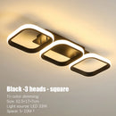 Axyaa Nordic LED Ceiling Light Chandelier, 20W 30W Square Round Lamp for Home Kitchen Living Room