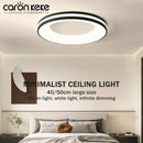Axyaa Wood Grain LED Ceiling Light - Dimmable Nordic Style Circular Lamp