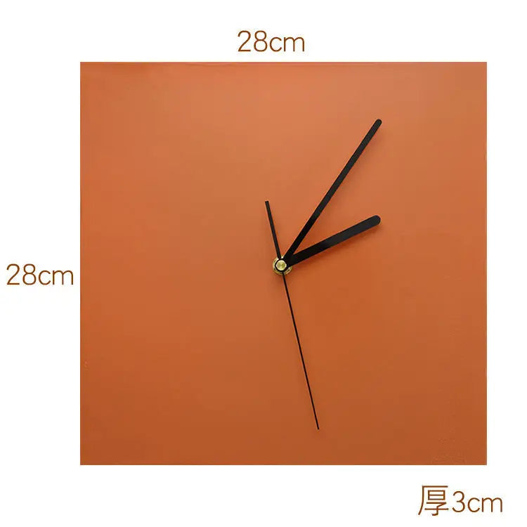 Axya Nordic Square Wall Clock - Orange