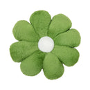 Axyaa Flower Shaped Faux Fur Pillow, 45x45cm, Green, Orange, Pink, Brown