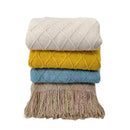 Axyaa Nordic Knitted Throw Blanket for Bed Sofa Travel TV Soft Towel Plaid Tapestry