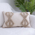 Axyaa Beige Tassels Pillow Case - Tufted Nordic Style Cushion Covers