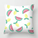 Axyaa Tropical Fruits Cushion Cover Watermelon Pineapple Decorative Pillow Case