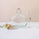 Axyaa Zen Glass Vase Geometric Single Flower Holder for Home Decor