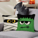 Axyaa Halloween Spooky Face Mummy Black Cat Throw Pillowcase 45X45CM
