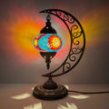 Axyaa Vintage Art Deco Mosaic Glass Table Lamp