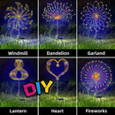 Axyaa Solar Fireworks Lights: Outdoor Waterproof 8 Modes LED String Lights