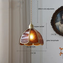 Axyaa Colorful Glass Copper LED Pendant Lights for Kitchen Bedroom Living Room