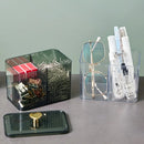 Axyaa Acrylic Makeup Organizer Storage Box for Cosmetics and Swabs
