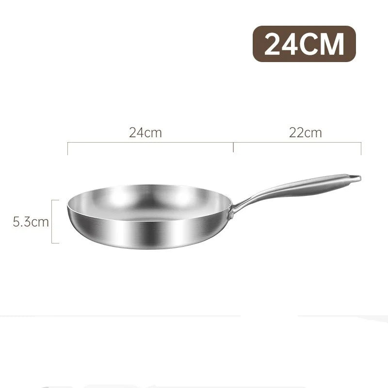 Axyaa Stainless Steel Non Stick Frying Pan for Gas Stove and Induction Cooker