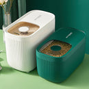 Axyaa Kitchen Plastic Rice Bucket Grains Jars - Moisture-Proof Food Container Organizers