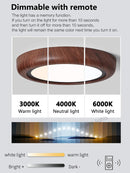 Axyaa Walnut Ceiling Lamp: Modern LED Round Light for Nordic Master Bedroom