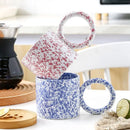 Axya Ceramic Splash Ink Mug, 340ml: Milk Coffee Tea Beer Drinking Cup, Korean INS Fashion.