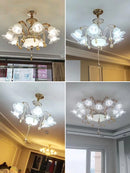 Axyaa Nordic Crystal Chandelier Modern Luxury Ceiling Light for Living Room Lobby