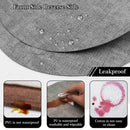 Axyaa Oval Faux Leather Placemats Set - Waterproof, Heat Resistant Cafe Dining Mats
