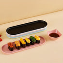 Axyaa Sushi Plate Set Multi-Functional Teapot Drain Mat Snack Tray Dessert Table Tray