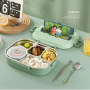Axyaa Stainless Steel Bento Box with Compartment, Sealed & Portable Thermal Lunch Box